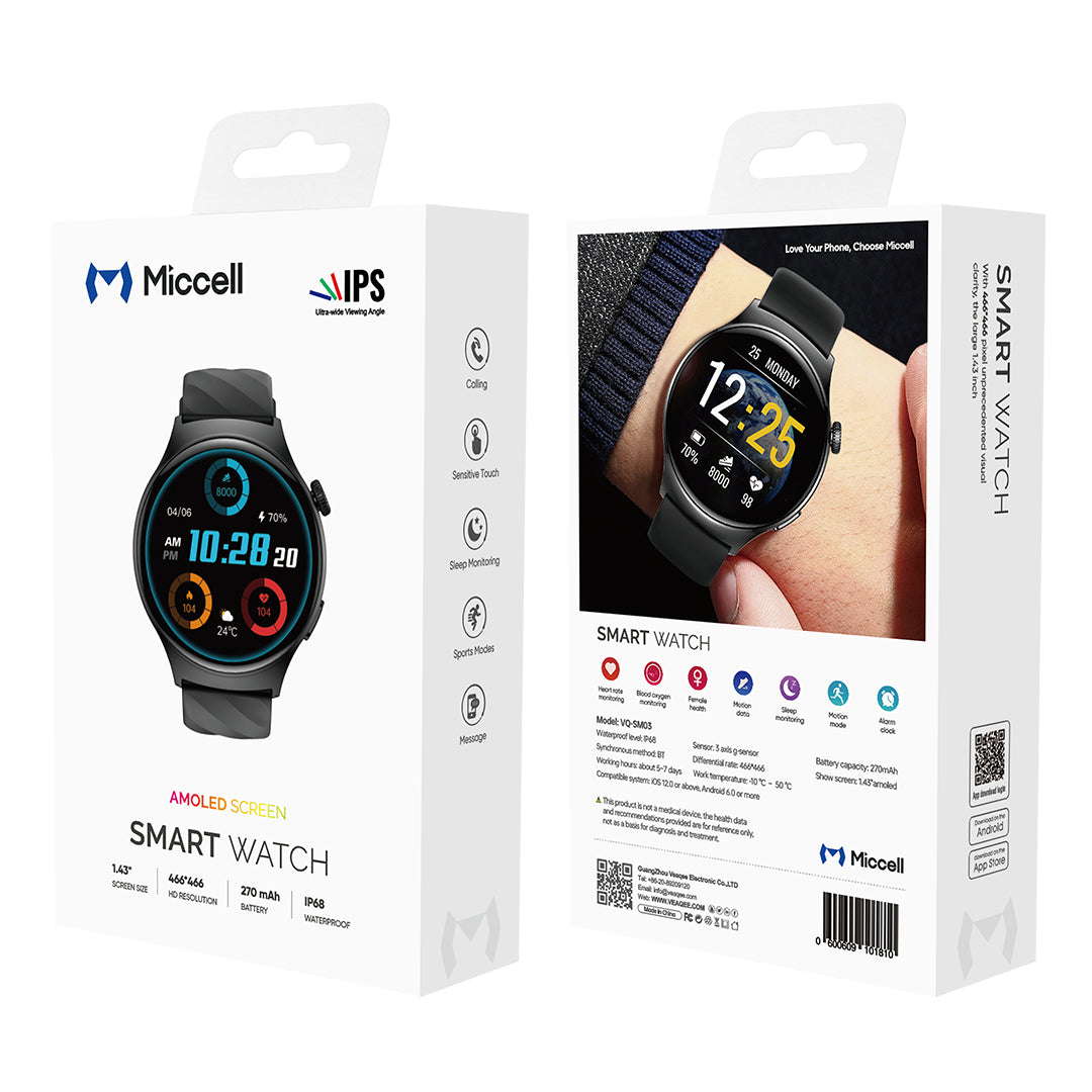 AMOLED Screen Smart Watch VQ-SM03E
