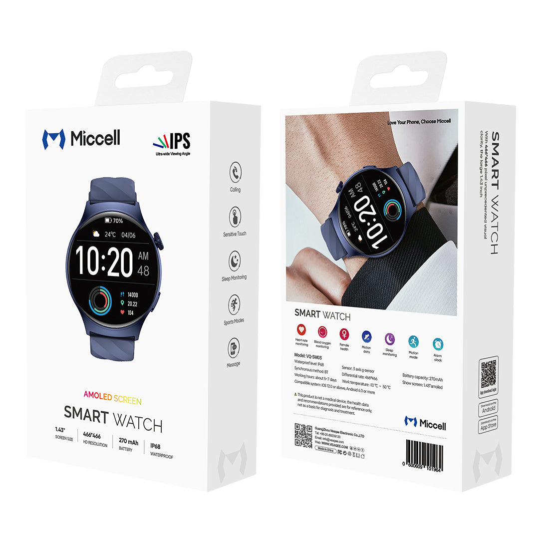 AMOLED Screen Smart Watch VQ-SM03E